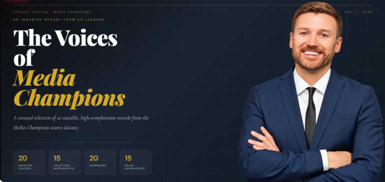 Media champions image with man smiling